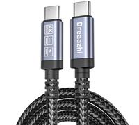 Dreaazhi Cable USB C anf USB C 1 m, 240 W 5 A USB 3.2 Gen2, cable de 20 Gbps 4K @ 60 Hz, cable de carga rápida tipo C para iPhone 15 Pro Max, Galaxy S23 Ultra, iPad Pro/Air, iPad Mini6, MacBook Pro,