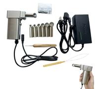 Dreadlock Machine,Dreadlock Machine Kit Automatic Loc Machine, Portable Quick and Easy Handheld DIY Electric Crochet Machine with 6 Replacement Holes, for Instant Locs (Silver)