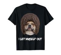 Dreadlocks de Bulldog: me dejé Salir rastas Negras africanas Camiseta