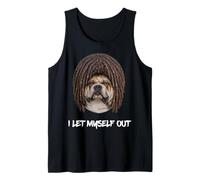 Dreadlocks de Bulldog: me dejé Salir rastas Negras africanas Camiseta sin Mangas