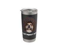 Dreadlocks de bulldog: me dejé salir rastas negras africanas Vaso térmico de acero inoxidable de doble pared