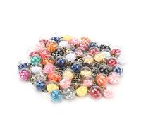 Dreadlocks Tassels | 50Pcs Clear Glass Balls with Glitter for Hair Braids/DIY Jewelry | Fashionable Hair & Necklace Accessories