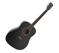 Dreadnought Acoustic Guitar by Gear4music Black
