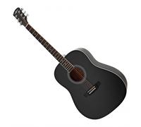 Dreadnought Left Handed Acoustic Guitar by Gear4music Black