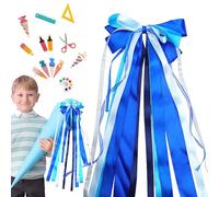 Dreaku Schleife für Schultüte, Meerjungfrau Fussball Schleife für Schultüte Mädchen Junge, Einschulung Mädchen Deko, Lila Rosa Blau Schultüte Schmetterling Zuckertüte Junge Schulanfang Deko (Blue)