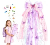 Dreaku Schleife für Schultüte, Meerjungfrau Fussball Schleife für Schultüte Mädchen Junge, Einschulung Mädchen Deko, Lila Rosa Blau Schultüte Schmetterling Zuckertüte Junge Schulanfang Deko (Pink)