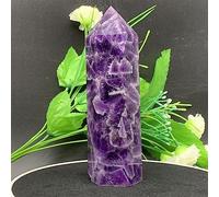Dream Amethyst Obelisk Quartz Crystal Column Ornaments (Size : 2pcs)