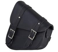 Dream Apparel Bolsa de Brazo oscilante para Motocicleta con Cuero Negro, Bolsa de Brazo oscilante para Motocicleta, Bolsa de Herramientas Lateral Izquierda, Apta para Modelos Softail/triangulado Dyna