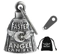 Dream Apparel Campana de motocicleta para motociclista, accesorios pesados de campana fantasma y llavero para la buena suerte