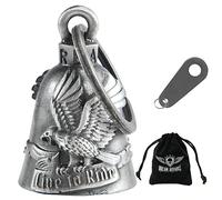 Dream Apparel Campana de motocicleta para motociclista, accesorios pesados de campana fantasma y llavero para la buena suerte