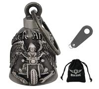 Dream Apparel Campana de motocicleta para motociclista, bandera de Estados Unidos, campanas guardianas, accesorio de motocicleta o llavero para la suerte, con bolsa de regalo (ángel motero)