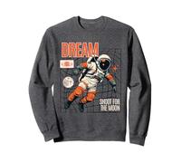 Dream Astronaut Flotante Luna Espacial Retro Gráfico Sudadera