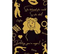 Dream Big: A 5.5 x 8.5" Black Themed Hardcover Journal for Creative Girls: Fun, Colorful & Inspiring Dairy - Perfect Birthday, School or Valentine Gift for Girls