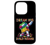 Dream Big Build Bigger Funny Blocks Bricks Master Builder Carcasa para iPhone 14 Pro