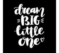 Dream Big or Small - Pegatinas de pared (50,4 x 72,1 cm), color blanco