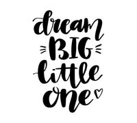 Dream Big or Small - Pegatinas de pared (50,4 x 72,1 cm, impermeables, color negro)
