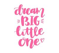 Dream Big or Small - Pegatinas de vinilo para pared, 50,4 x 72,1 cm, color rosa