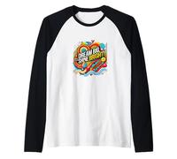 Dream Big, Shine Bright - Cita Motivacional Abstracta - S35 Camiseta Manga Raglan