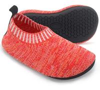 Dream Bridge Calcetines antideslizantes de punto para niños y niñas, calcetines para interiores y exteriores con suela inferior de goma, Naranja para adultos, 38 EU