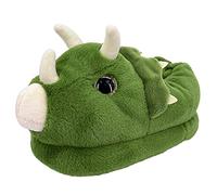 Dream Bridge Zapatillas de Felpa de Invierno para Niños Pequeños - Animales Novedosos Unisex - Verde Dinosaurio de Ojo Grande, 36 EU