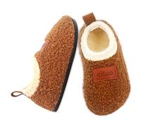 Dream Bridge Zapatillas para Niños Zapatillas de Forro Polar Sherpa con Suelas Antideslizantes, Adecuadas para Niños y Niñas en Actividades de Interior y Exterior Brown