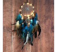 Dream Catcher Blue Tree Of Life with Feather Wall Hanging