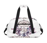 Dream Catcher - Bolsas de lona para niños y niñas, atrapasueños bohemio, bolsa de viaje de fin de semana, bolsa de viaje de 24 L, bolsa de deporte para gimnasio, práctica, color, 24 L, Organizador de