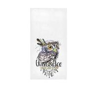 Dream Catcher Búho Toallas de Mano Linda decoración de Plumas Cocina Plato Toalla Toalla de baño 30 x 15 Pulgadas para Playa Invitado Hotel SPA Gimnasio Deporte Yoga Hogar