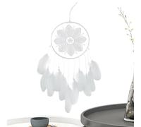 Dream Catcher - Feathers dream-catcher Net | Catcher de sueños de encaje hecho a mano | Bead Wall Hanging Boho Woven Art Ornament | Decoración del hogar de la habitación, regalos de Sa