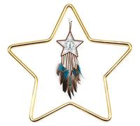 Dream Catcher Metal Hoops Star Shaped Dream Catcher Anillos para DIY Wedding Wind Chime Accesorio Colgante
