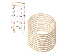 Dream Catcher Rings - Wooden Floral Hoop Set Wreath Macrame Craft Hoop Rings | Floral Hoop for DIY Dream Catcher, Wedding Wreath Decor, Wall Hanging Crafts