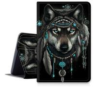 Dream Catcher Wolf - Funda para Samsung Galaxy Tab S6 Lite de 10.4 pulgadas 2024/2022/2020 (SM-P620/P610/P613/P615), funda plegable de piel sintética a prueba de golpes con función de apagado y