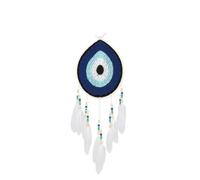 Dream Catchers, Boho Evil Eye Featther Ornament, Handmade WhiteWall Hanging for Bedroom or Dorm, Woven Dream catcher Home Decor for PositiveVibes and Artistic Interior Style
