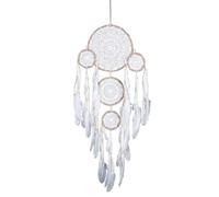 Dream Catchers, Five Ring Dream Catcher, Wall Hangable Dream Catcher, Boho Dream Catchers, Wall Hangable Dream Catcher with Feather Decoration for Kids Bedroom Decor