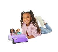 Aria MGA's Dream Ella Coche de juguete para niños - Caben dos muñecas de moda de 29 cm - Incluye cinturones de seguridad, espejos y ruedas móviles - Edad: 3+ años - Morado