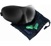 Dream Essentials Sweet Dreams Contoured Sleep Mask with Earplugs and Carry Pouch, Black by Dream Essentials by Dream Essentials