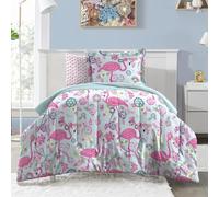 dream FACTORY Ropa de Cama de Microfibra súper Suave fácil de Lavar, Flamenco Rosa, tamaño matrimonial