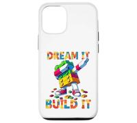 Dream It Build It Funny Blocks Bricks Toy Master Builder Carcasa para iPhone 12/12 Pro