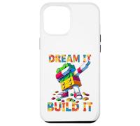 Dream It Build It Funny Blocks Bricks Toy Master Builder Carcasa para iPhone 12 Pro MAX