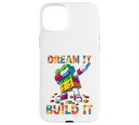 Dream It Build It Funny Blocks Bricks Toy Master Builder Carcasa para iPhone 15 Plus
