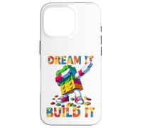 Dream It Build It Funny Blocks Bricks Toy Master Builder Carcasa para iPhone 16 Pro