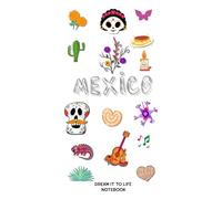 Dream It To Life: Summerween Notebook - 4.33 x 8.26 in, 127 Blank, Numbered, Cream Pages, With Day Of The Dead Art On Glossy Cover - Excellent For A ... Notes, Great Summerween & Halloween Gift