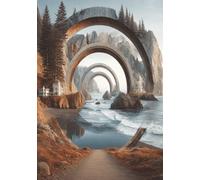 Dream Journal with Ocean Beach Landscape, Lined and Aesthetic Notebook for Nighttime Reflections & Personal Growth: Filled with Intentional and Thoughtful Prompts, Questions, and Reflections (7x10)