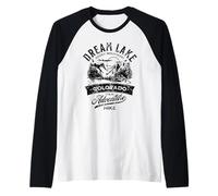 Dream Lake Rocky Mountain National Park CO - Diseño Desgastado Camiseta Manga Raglan