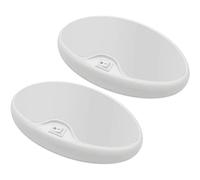 Dream Lighting 2X Plafon LED 12v Autocaravana Luz de Techo para Camper Caravana Barco Luz Cálida 3500K 370LM 15X9 CM Lámpara de Interior Ovalada