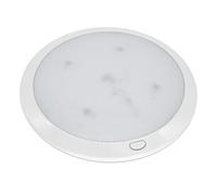 Dream Lighting Luz 12v Atenuable para Caravana Autocaravana Camper Furgoneta Plafon LED Techo con Interruptor 21,6CM Redondo Lampara 6000K Blanco Frío y Azul