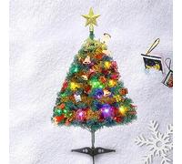 Dream Loom Árbol de Navidad de Mesa de 60 cm, Mini árbol de Pino de Navidad Artificial con Luces LED y Adornos