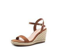 DREAM PAIRS Alpargatas Cuña Mujer Sandalias Mujer Zapatos de Tacón de 7.6cm Comodos Verano,Size 41.5,Marrón,DWUMPS2505