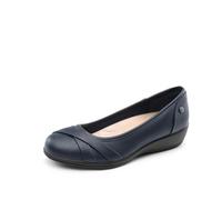 DREAM PAIRS Bailarinas Zapatos Planos Comodas con Tacones de Cuña Comodas con Plantilla Acholchada Clasico,Size 41,Armada,DWUMFA2503