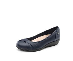 DREAM PAIRS Bailarinas Zapatos Planos Comodas con Tacones de Cuña Comodas con Plantilla Acholchada Clasico,Size 38.5,Armada,DWUMFA2503